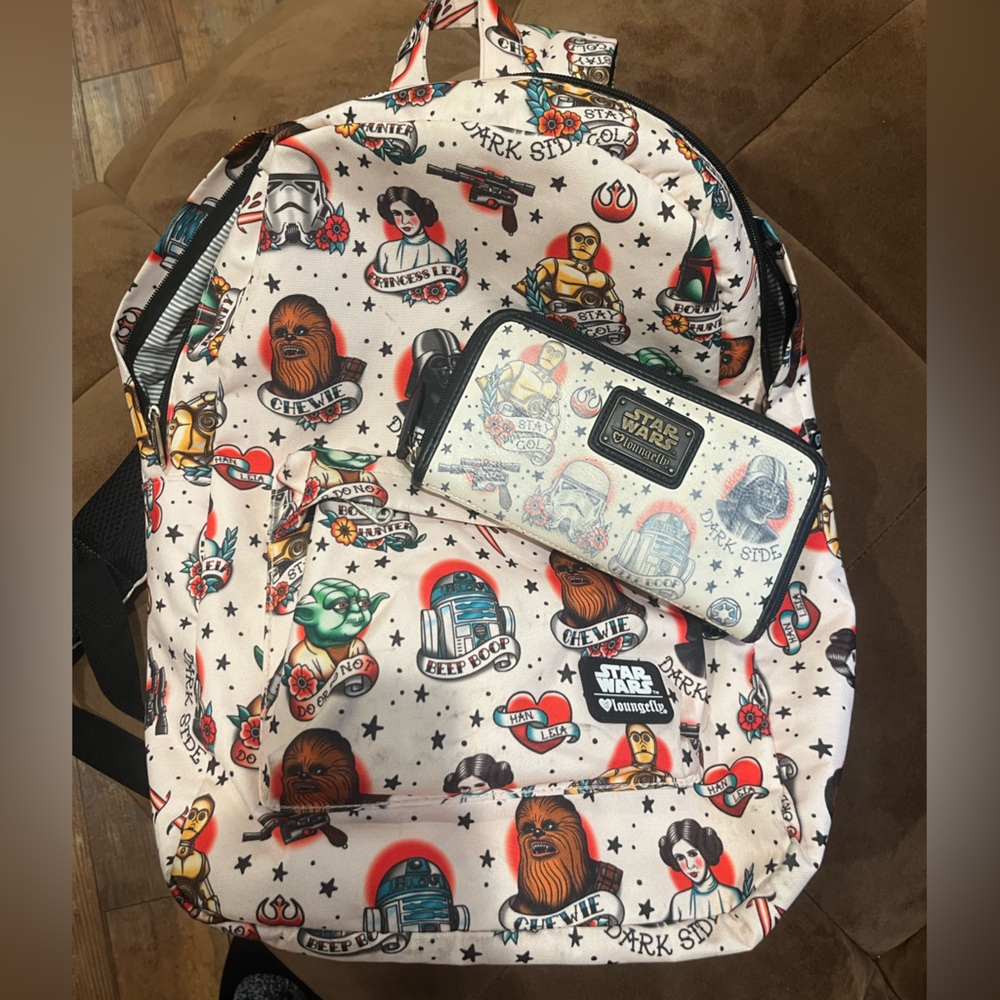 Star Wars LoungeFly backpack with FREE matching wallet